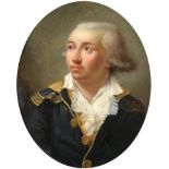 Circle of Marie- Victoire Lemoine (1754-1820) French Portrait of a naval officer, head and