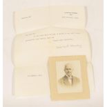 Churchill, Winston Typed letter signed 'Winston S. Churchill'' to T.H. Moore, 2 Sussex Square,