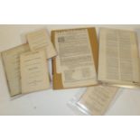 Trials, Courts-Martial and Grand Juries A collection of nine broadsides and trial transcripts,