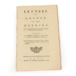 [Mawer, John] Letters in Answer to Some Queries Sent to the Author, concerning the genuine Reading