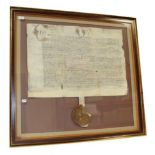 Charles I Legal document issued to William Weedon, merchant tailor of London, granting the use of