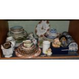 A large collection of ceramics, mostly Crown Derby; together with Masons Ware and Jasper ware