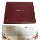 A gilt tooled leather game book conceived and created by Lord Ralph Percy, signed limited edition