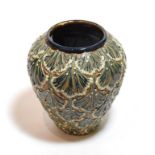 A Gerloing & Stephan 19th century Majolica vase, with impressed marks GI & ST 3027