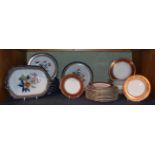 A quantity of Royal Doulton ''Buckingham'' pattern plates; and a group of Victorian floral painted