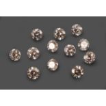 Twelve Loose Round Brilliant Cut Diamonds, weighing 0.30, 0.30, 0.31, 0.31, 0.31, 0.31, 0.32, 0.