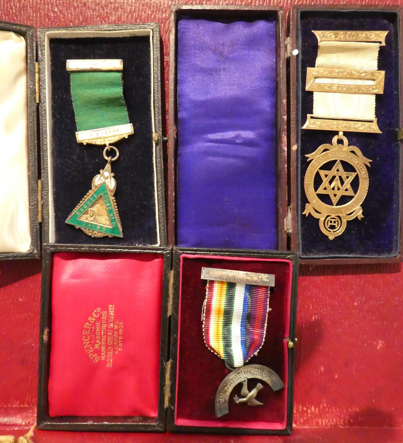 A Collection of Masonic Jewels and Regalia, pertaining to Ernest O'Hanlon, Ragheb Lodge No.51, - Image 5 of 19