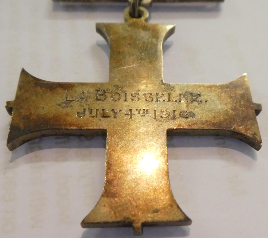 A First World War Military Cross, the reverse engraved LA BOISELLE, JULY 4TH 1916, in case of - Image 2 of 6