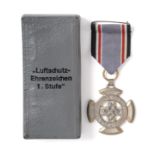 A German Third Reich Civil Air Defence (Luftschutz) Honour Decoration, 1st Class, the bottom edge