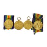 Four Single R.A.F. Victory Medals, awarded to:- 69889.PTE.1. B..SIMONS; 268801.A.C.2. C.A.