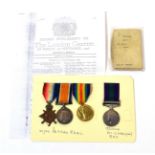 A Family Group of Medals, comprising a First World War Trio of 1914-15 Star, British War Medal and