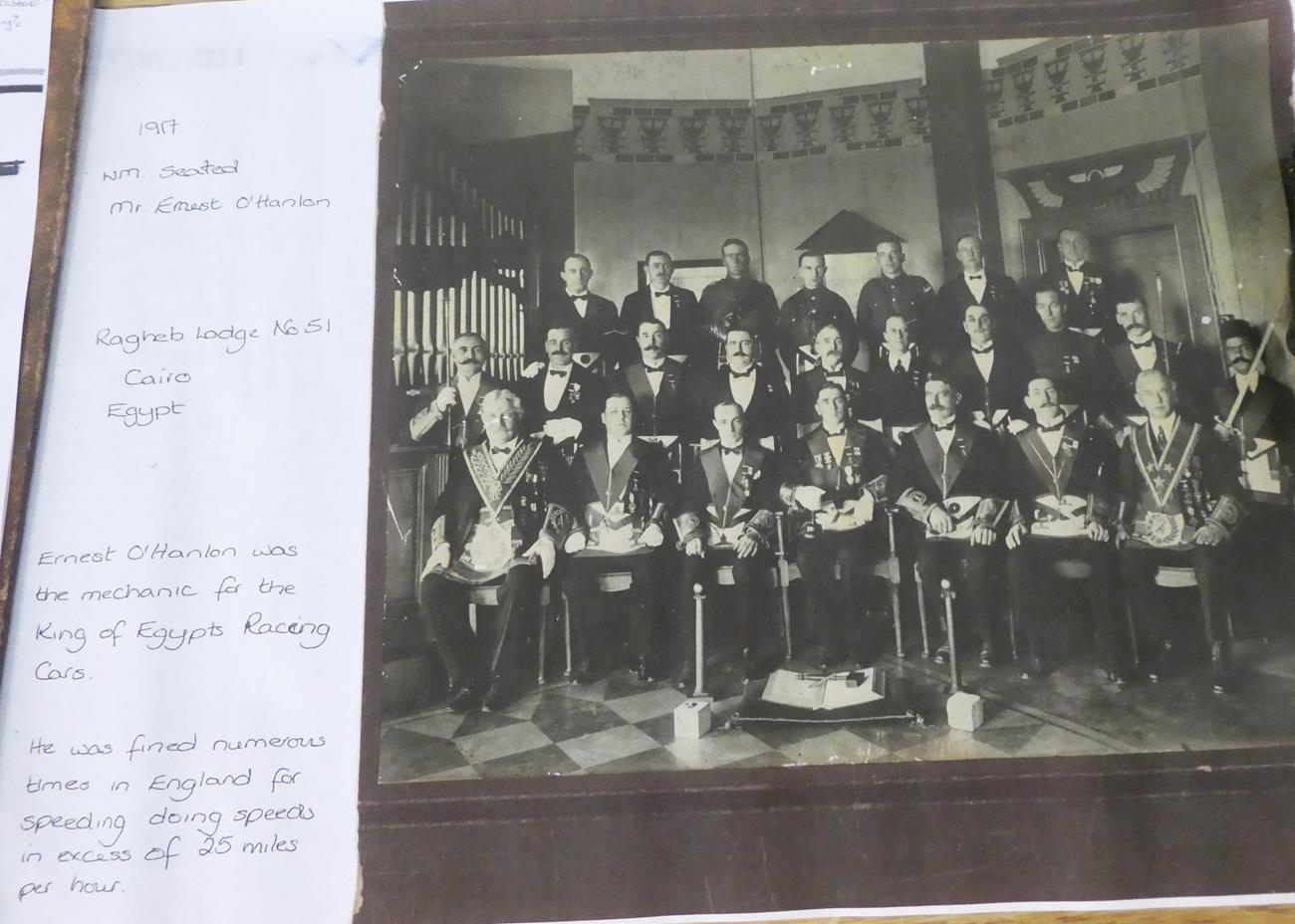 A Collection of Masonic Jewels and Regalia, pertaining to Ernest O'Hanlon, Ragheb Lodge No.51, - Image 11 of 19