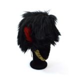 A Bearskin to the Coldstream Guards, with wicker frame, leather liner and sweatband, with leather