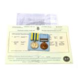 A Korea War Casualty Pair, comprising Korea Medal and United Nations Korea Medal, awarded to