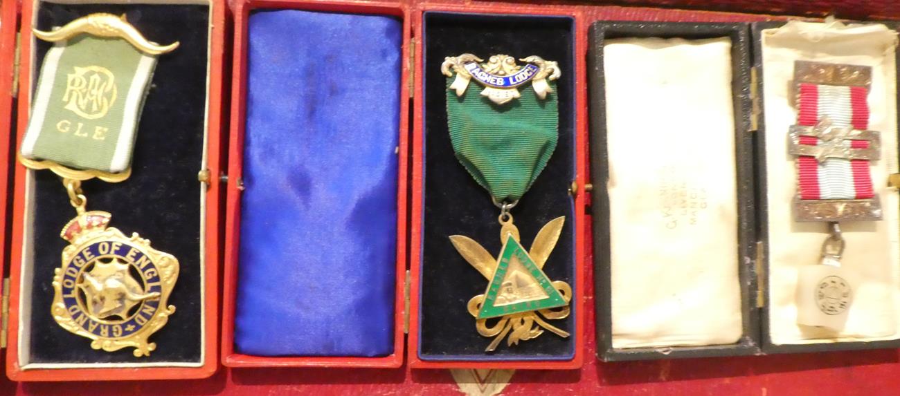 A Collection of Masonic Jewels and Regalia, pertaining to Ernest O'Hanlon, Ragheb Lodge No.51, - Image 4 of 19
