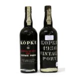 Kopke 1980 Vintage Port (one bottle), Kopke Quinta St. Luiz 1987 Vintage Port (one bottle) (2)