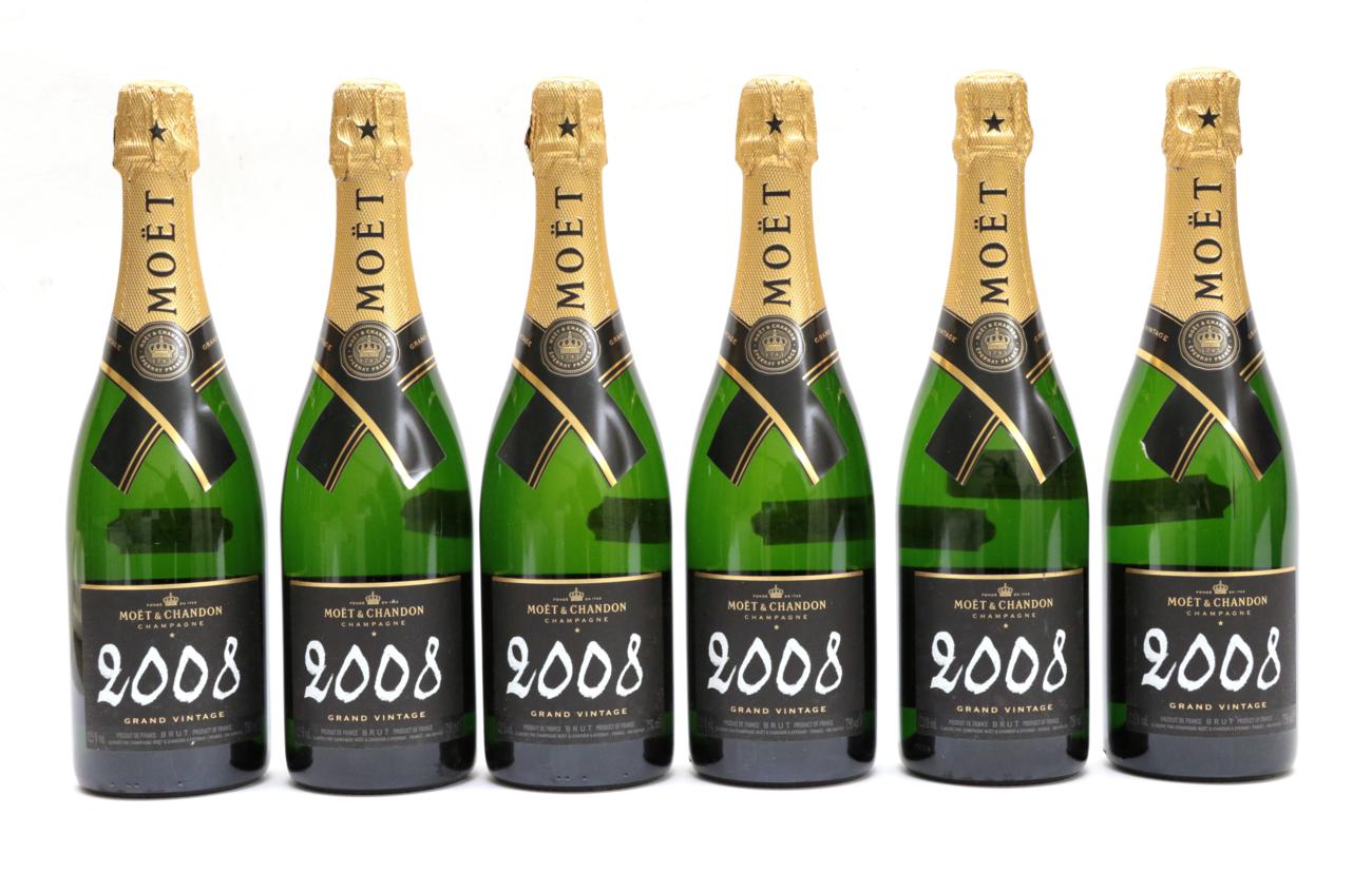 Moët et Chandon Grand Vintage 2008 Champagne (six bottles)