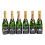 Moët et Chandon Grand Vintage 2008 Champagne (six bottles)