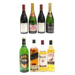 Glenfiddich Special Reserve Single Malt Whisky 43% 1L (one bottle), Johnnie Walker 12 Year Old Extra
