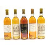 Château Suduiraut 1983 Sauternes (one bottle), Château De Ricaud 1983 Loupiac (two bottles), Clos