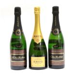 Krug Grande Cuvée Brut Champagne (one bottle), Nicolas Feuillatte 2006 Champagne Brut Millésimé (one