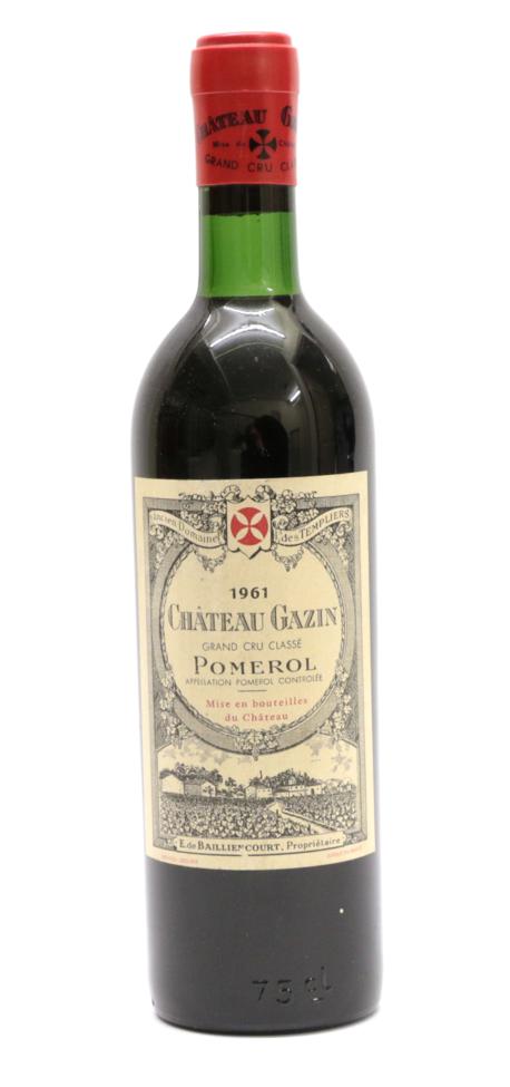 Château Gazin Grand Cru Classé Pomerol 1961 (one bottle)