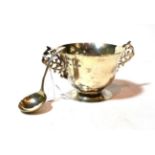 A Victorian silver sugar-bowl and a George VI silver sauce-ladle, the bowl by Wakely and Wheeler,