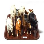 Beswick Horses including Appaloosa Stallion, model No. AH1772, Pinto Pony, model No. 1373, Palomino,