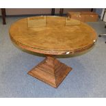 A Barker & Stonehouse Flagstone collection hardwood circular dining table, 120cm diameter