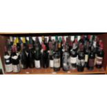 Seventy-Five bottles of Bordeaux, Burgundy and New World wine all in very poor condition including