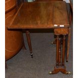 A Regency rosewood and crossbanded Sutherland table 10.4cm wide (extended) by 66.5cm deep by 72cm