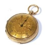 An 18 carat gold ladies' pocket watch