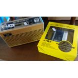 Roberts DAB portable radio with wood effect facia and an AIWA stereo cassette recorder, HS-J07 in