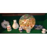 Assorted ceramics inc. two Royal Doulton series ware plates, Shorter & Son jam pot, a Dr Nelson