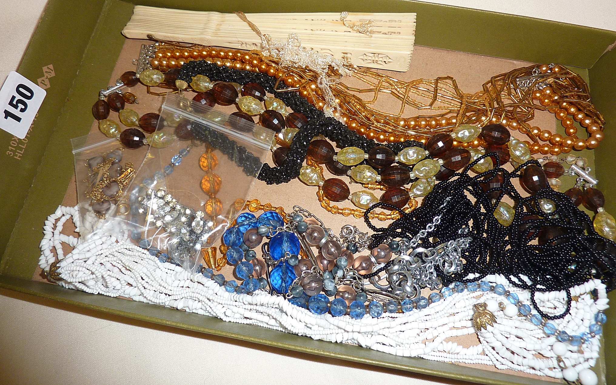 Vintage costume jewellery beaded necklaces