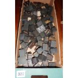 Large quantity of printer's wood type letterpress blocks