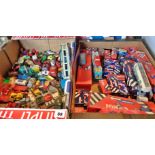 Two large boxes of assorted diecast vehicles (some 1980s boxed Corgis), inc. Matchbox