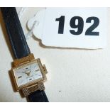 Art Deco ladies' 9ct gold watch, marked to face as Rotary, 21 Jewels