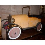 Old French tin pedal car