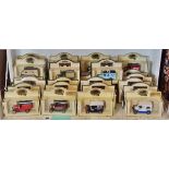 Shelf of 30 Lledo "Days Gone By" diecast vehicles boxed