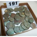 Collection of old Roman and other coins, most likely metal detecting finds