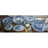 Quantity of assorted 19th c. Chinese blue and white china (20 pieces, some A/F)