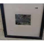Abstract oil on board by David BACKHOUSE titled verso "Squall, Aberach"