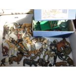 Collection of diecast lead model toy zoo and farm animals - some Britains