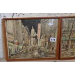 Ferdinand HERBELOT (1940-) France, three small watercolours of Parisian street scenes and seven