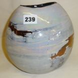 Contemporary Poole Pottery abstract purse vase