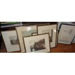 Various old framed engravings (8)