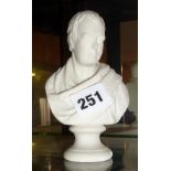 Goss Parian china bust of Sir Walter Scott