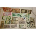 Assorted old bank notes