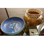 Royal Doulton wash bowl and a Burmantofts style jardiniere